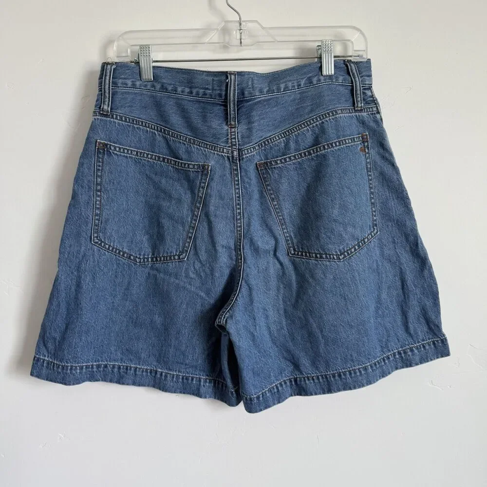 Madewell High Rise Long Denim Shorts Women Size 30